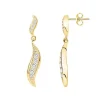 Boucles d'oreilles femme pendantes PLAQUE OR et oxydes