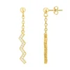 Boucles d'oreilles femme pendantes EDORA PLAQUE OR et oxydes
