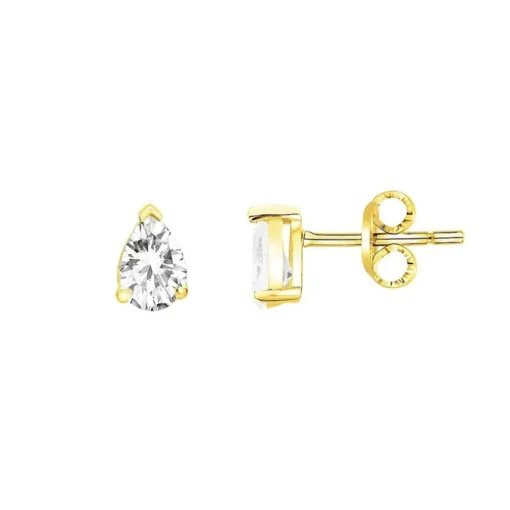 Boucles d'oreilles femme puces EDORA PLAQUE OR et oxydes