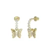 Boucles d'Oreilles Femme Pendantes Chrysalis Guess Bijoux Acier Doré et strass JUBE04111JWYG