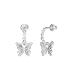 Boucles d'Oreilles Femme Pendantes Chrysalis Guess Bijoux Acier Argenté et strass JUBE04111JWYG