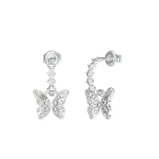Boucles d'Oreilles Femme Pendantes Chrysalis Guess Bijoux Acier Argenté et strass JUBE04111JWYG