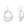 Boucles d'oreilles femme pendantes CALVIN KLEIN KLEIN WARPED RINGS acier bicolore