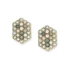 boucles d'oreilles femme puces FOSSIL Val Holiday Sparkles acier doré, nacres et oxydes