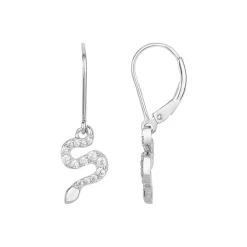 Boucles d'Oreilles Femme Pendantes Serpents EDORA ARGENT 925/1000 et Oxydes EDO70400648