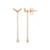Boucles d'Oreilles Femme Pendantes Essentielle La Garçonne PLAQUE OR et Diamants