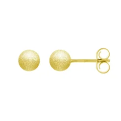 Boucles d'Oreilles Femme Puces OR 750/1000 Jaune