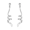 Boucles d'Oreilles Femme Pendantes OR 375/1000 Blanc