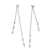 Boucles d'Oreilles Femme Pendantes OR 375/1000 Blanc