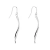 Boucles d'Oreilles Femme Pendante Crochet OR 375/1000 Blanc