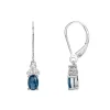 Boucles d'Oreilles Femme Pendantes EDORA ARGENT 925/1000 et Spinelle Bleues EDO70400529