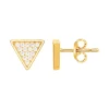 Boucles d'Oreilles Femme Puces PLAQUE OR Jaune et Oxydes
