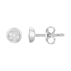 Boucles d'Oreilles Femme Puces ARGENT 925/1000 et Oxydes