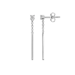 Boucles d'Oreilles Femme Pendantes EDORA ARGENT 925/1000 et Oxydes EDO70400510