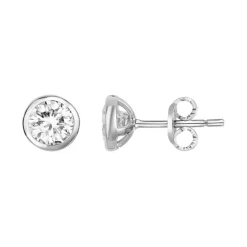 Boucles d'Oreilles Femme Puces ARGENT 925/1000 et Oxydes
