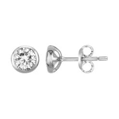 Boucles d'Oreilles Femme Puces ARGENT 925/1000 et Oxydes