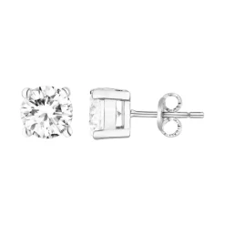 Boucles d'Oreilles Femme Puces ARGENT 925/1000 et Oxyde
