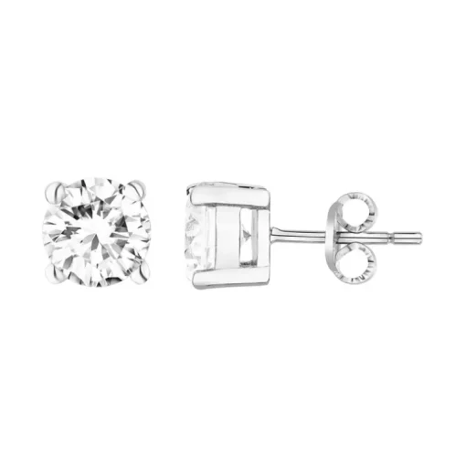 Boucles d'Oreilles Femme Puces ARGENT 925/1000 et Oxyde