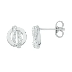 Boucles d'Oreilles Femme Puces ARGENT 925/1000 et Oxydes