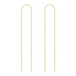 Boucles d'oreilles Femme Pendantes OR 750/1000 Jaune