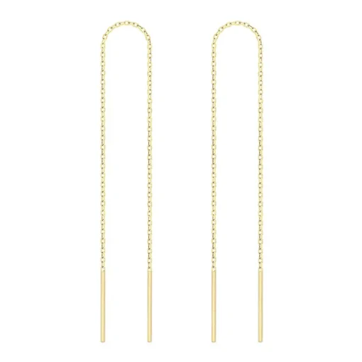 Boucles d'oreilles Femme Pendantes OR 750/1000 Jaune