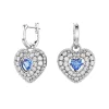 Boucles d'Oreilles Femme Pendantes Coeur Swarovski Idyllia Métal Argenté et Zircones 5680392