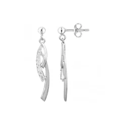 Boucles d'Oreilles Femme Pendantes EDORA Argent 925/1000 et Oxydes EDO70400305