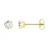 Boucles d'Oreilles Femme Puces OR 375/1000 Jaune et Oxydes