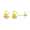 Boucles d'Oreilles Femme Puces Boules OR 750/1000 Jaune