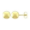 Boucles d'Oreilles Femme Puces Boules OR 375/1000 Jaune