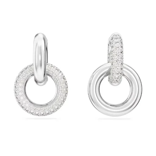 Boucles d'Oreilles Femme Pendantes Dextera Métal Rhodié et Cristaux 5671807