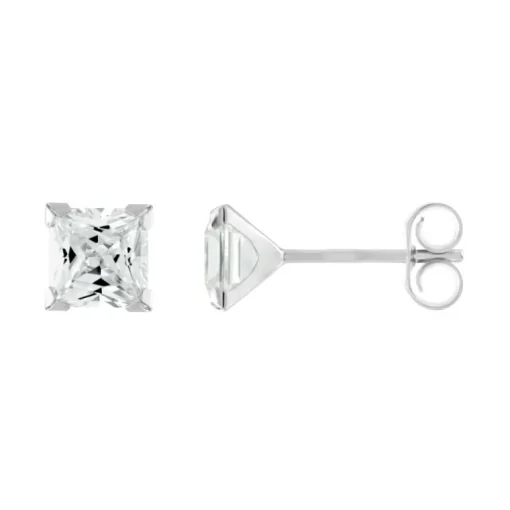 Boucles d'Oreilles Femme Puces OR 375/1000 Jaune et Oxydes