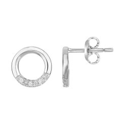 Boucles d'Oreilles Femme Puces ARGENT 925/1000 et Oxydes