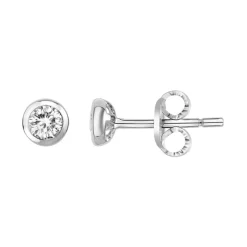 Boucles d'Oreilles Femme Puces ARGENT 925/1000 et Oxydes