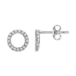 Boucles d'Oreilles Femme Puces ARGENT 925/1000 et Oxydes