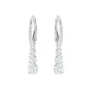 Boucles d'Oreilles Femme Pendantes Mesmera Métal Rhodié et Cristaux 5416155