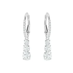 Boucles d'Oreilles Femme Pendantes Mesmera Métal Rhodié et Cristaux 5416155