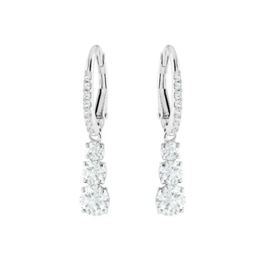 Boucles d'Oreilles Femme Pendantes Mesmera Métal Rhodié et Cristaux 5416155
