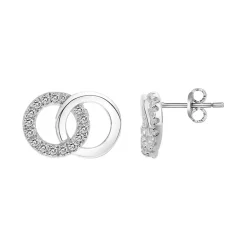 Boucles d'Oreilles Femme Puces ARGENT 925/1000 et Oxydes