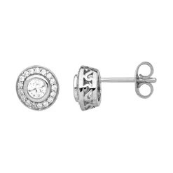 Boucles d'Oreilles Femme Puces ARGENT 925/1000 et Oxydes