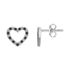 Boucles d'Oreilles Femme Puces Coeurs EDORA ARGENT 925/1000 et Oxydes EDO70400641