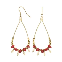 Boucles d'Oreilles Femme Pendantes GO MADEMOISELLE Acier Doré 608416