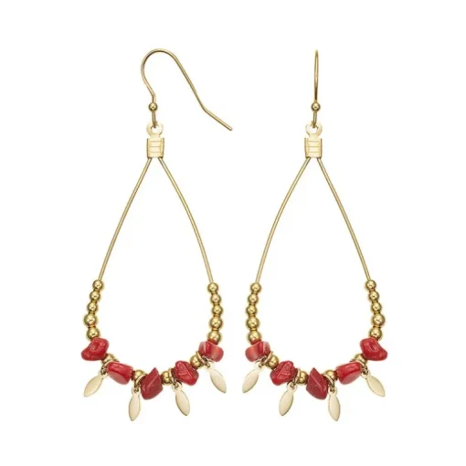 Boucles d'Oreilles Femme Pendantes GO MADEMOISELLE Acier Doré 608416
