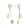 Boucles d'Oreilles Femme Pendantes SCULPTURAL CALVIN KLEIN Acier Doré rose