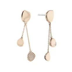 Boucles d'Oreilles Femme Pendantes SCULPTURAL CALVIN KLEIN Acier Doré rose