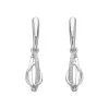 Boucles d'Oreilles Femme Pendantes Entrelacées EDORA ARGENT 925/1000 et Oxydes