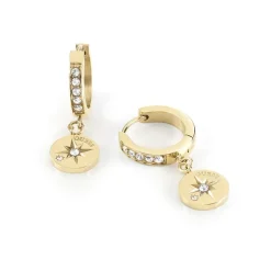 Boucles d'Oreilles Femme Pendantes GUESS WANDERLUST métal doré et strass