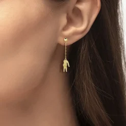 Boucles d'Oreilles Femme Pendantes LACOSTE Acier Doré 2040472