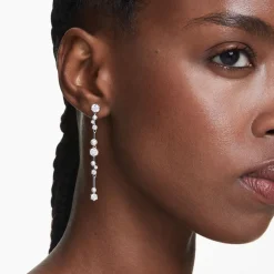 Boucles d'Oreilles Femme Pendantes Swarovski Constella Argenté et Cristaux 5705614