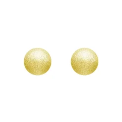 Boucles d'Oreilles Femme Puces OR 750/1000 Jaune